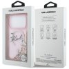 Etui Karl Lagerfeld Liquid Glitter Karl  Script Logo MagSafe do iPhone 17 Pro różowy
